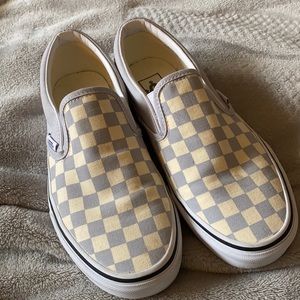 Grey checkered Vans